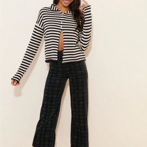 Anthropologie NWT Maeve Colette Cropped Pants Plaid Corduroy, Size: 28